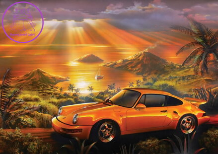 ART PUZZLE Puzzle Žluté Porsche 1500 dílků