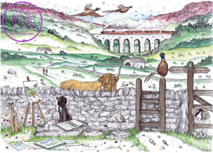 RAVENSBURGER Puzzle Život v Yorkshiru 1000 dílků