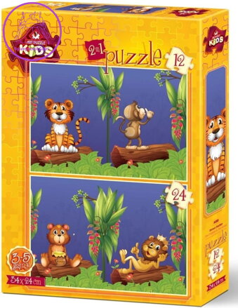 ART PUZZLE Puzzle Kamarádi v přírodě 12+24 dílků