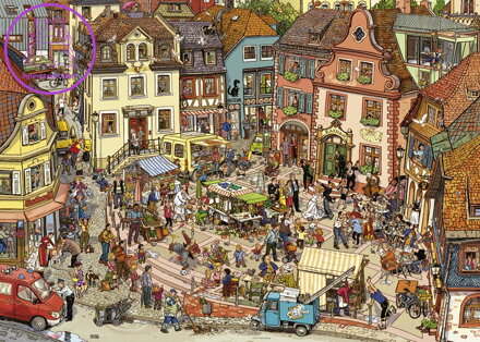 HEYE Puzzle Tržiště 1000 dílků