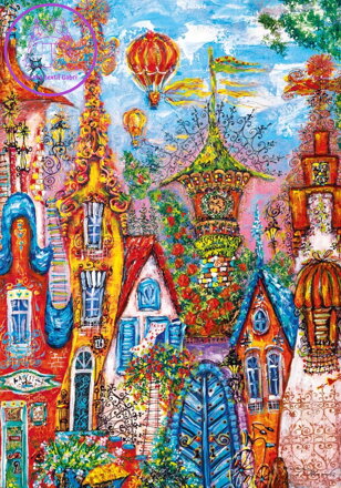 HEYE Puzzle Charming Village: Modrá brána 500 dílků