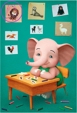 DINO Puzzle s pohádkou Sloník Mio  24 dílků