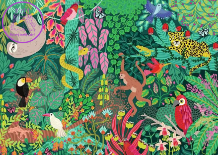 RAVENSBURGER Puzzle Kouzelný deštný prales 1000 dílků