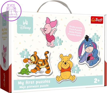 TREFL Baby puzzle Disney: Medvídek Pú 4v1 (2,3,4,5 dílků)