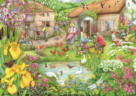 RAVENSBURGER Puzzle Farmářská kavárna v údolí 1000 dílků
