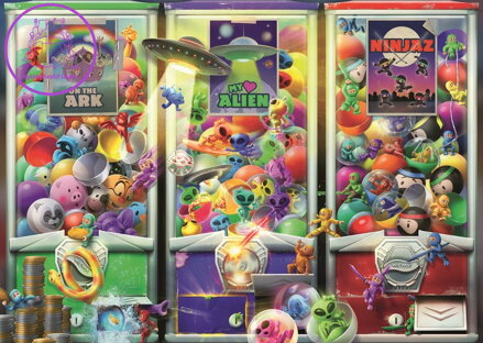RAVENSBURGER Puzzle Zvířátka, mimozemšťané a ninjové 1000 dílků