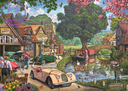 RAVENSBURGER Puzzle Nostalgická scéna 1000 dílků