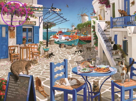 RAVENSBURGER Puzzle Kočky na Mykonosu 1500 dílků