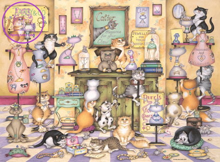 RAVENSBURGER Puzzle Hrátky rozdováděných koček 500 dílků