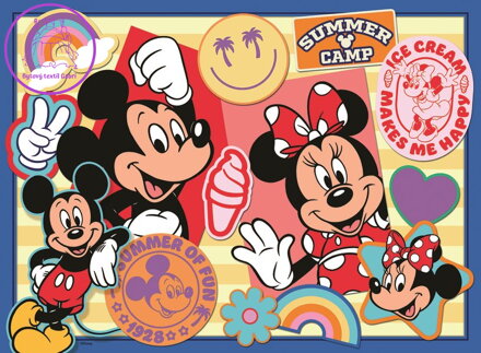RAVENSBURGER Puzzle Mickey a Minnie na výletě XXL 200 dílků