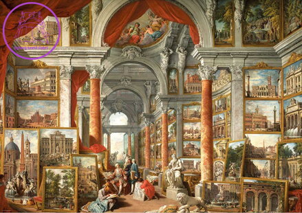 EUROGRAPHICS Puzzle Galerie s pohledy na moderní Řím 1000 dílků