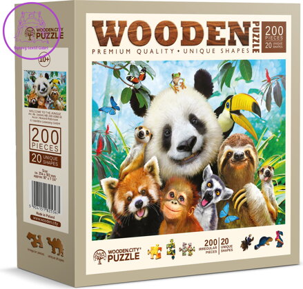 WOODEN CITY Dřevěné puzzle Vítejte v džungli 200 dílků