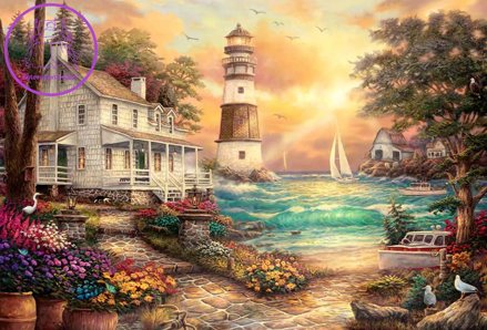 NORIMPEX Diamantové malování Maják u moře 30x40cm