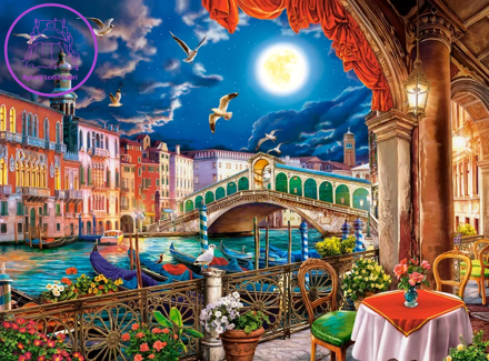 CASTORLAND Puzzle Romantický večer v Benátkách 2000 dílků