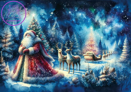 ART PUZZLE Puzzle Santa pod severní oblohou 260 dílků