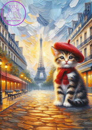 ART PUZZLE Puzzle Kočičí umělec v Paříži 260 dílků