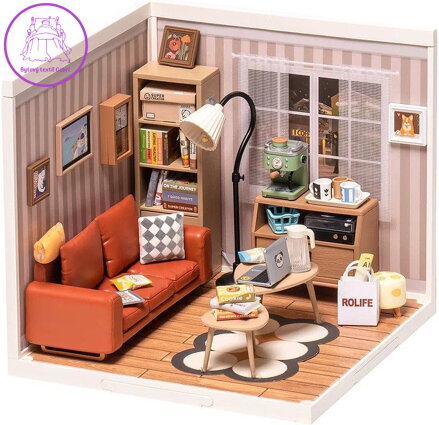 ROBOTIME Rolife DIY House: Obývací pokoj s LED osvětlením 114 dílků