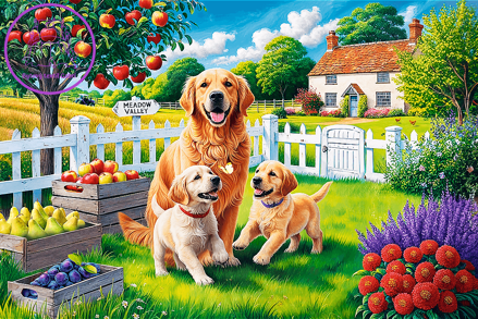 TREFL Puzzle EasyPiece: Psi na venkově 300 dílků