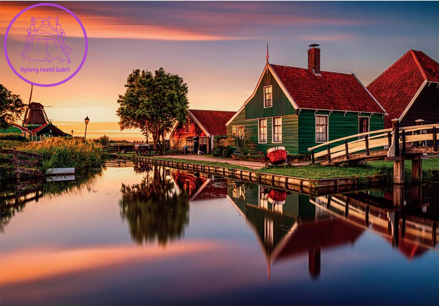 CLEMENTONI Puzzle Historická vesnice Zaanse Schans 1500 dílků