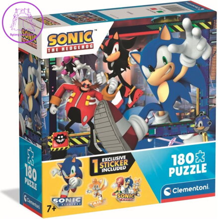 CLEMENTONI Puzzle Ježek Sonic v akci 180 dílků