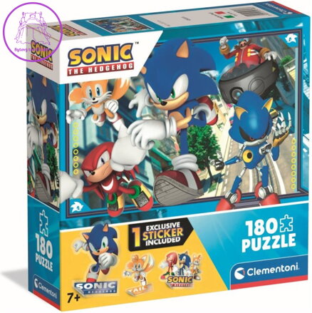 CLEMENTONI Puzzle Ježek Sonic: Připraveni 180 dílků
