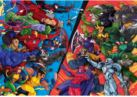 CLEMENTONI Puzzle Avengers vs. záporáci SUPER 104 dílků