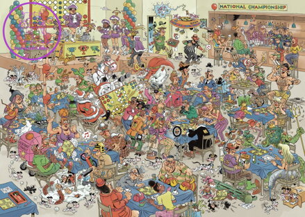 JUMBO Puzzle JvH Člověče, nezlob se bitva 1000 dílků