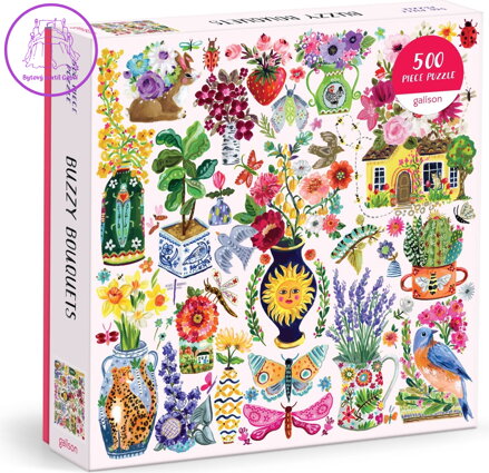 GALISON Čtvercové puzzle Bzučící kytice 500 dílků