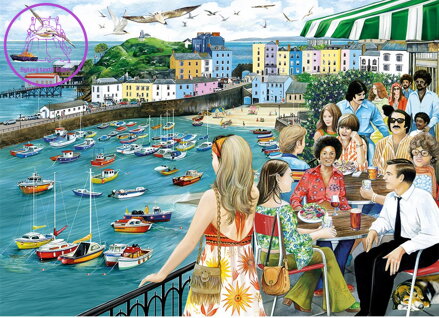 GIBSONS Puzzle Večeře v Tenby 1000 dílků