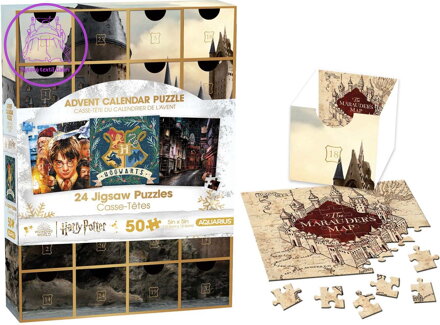 AQUARIUS Puzzle Adventní kalendář: Harry Potter 24x50 dílků