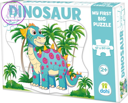 DOHÁNY Podlahové obrysové puzzle Dinosaurus 12 dílků