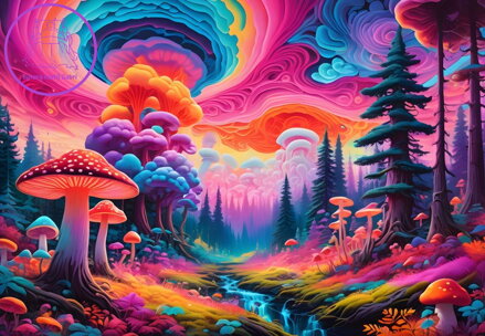 ALIPSON Puzzle Houbový les 1000 dílků