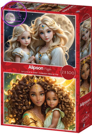 ALIPSON Puzzle Mère et Fille: La Lune et le Soleil 2x500 dílků