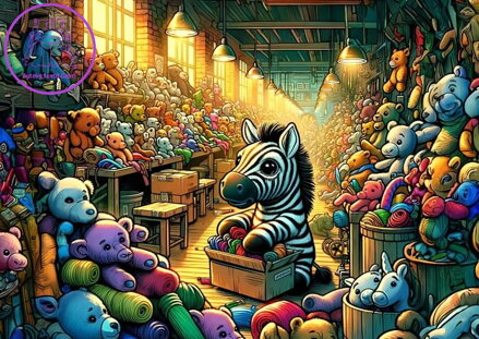 ART PUZZLE Puzzle Továrna na hračky 100 dílků