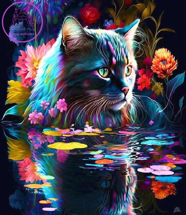 NORIMPEX Diamantové malování Kočka 30x40cm