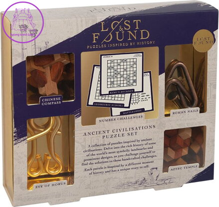PROFESSOR PUZZLE LOST&FOUND: Hlavolam Starověká civilizace 5v1