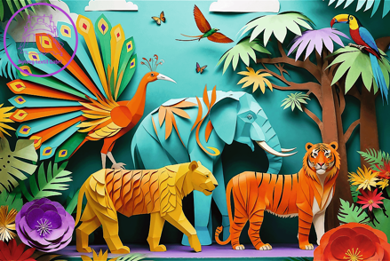 TREFL Puzzle Paper Art: Džungle 160 dílků