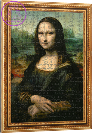 TREFL Art Frame Puzzle Mona Lisa 500 dílků s rámem