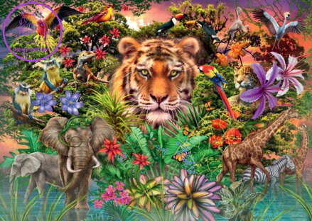 RAVENSBURGER Puzzle Exotická zvířata 1000 dílků