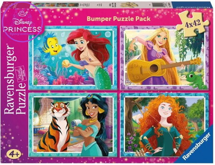 RAVENSBURGER Puzzle Disney princezny 4x42 dílků