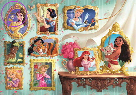 CLEMENTONI Puzzle Disney princezny: Obrazová galerie 1000 dílků