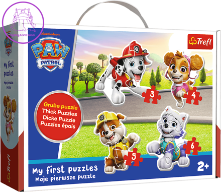TREFL Baby puzzle Tlapková patrola 4v1 (3,4,5,6 dílků)