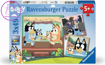 RAVENSBURGER Puzzle Bluey 3x49 dílků