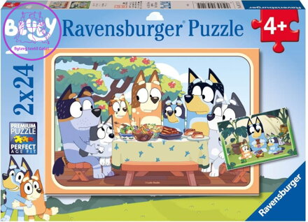 RAVENSBURGER Puzzle Bluey 2x24 dílků