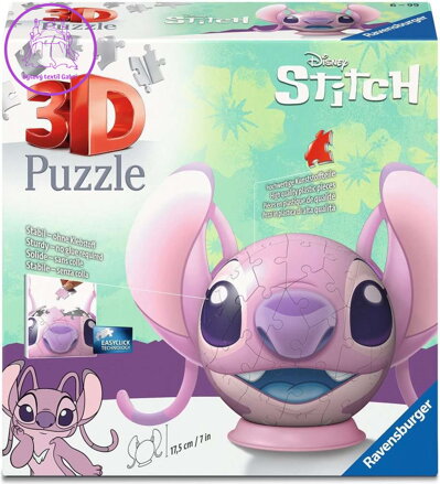 RAVENSBURGER 3D Puzzleball Stitch: Angel 77 dílků