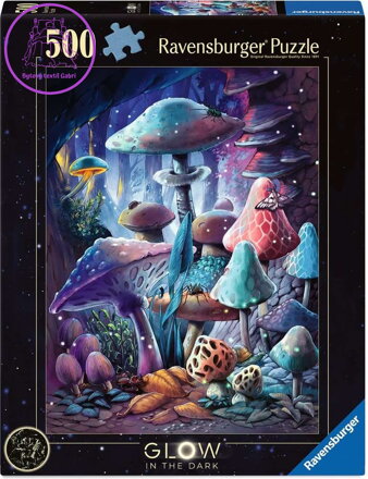 RAVENSBURGER Svítící puzzle Magické houby 500 dílků