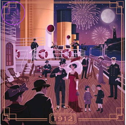 RAVENSBURGER Čtvercové puzzle Art & Soul: Titanic 750 dílků
