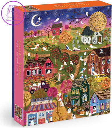 GALISON Metalické puzzle Strašidelná vesnice 1000 dílků