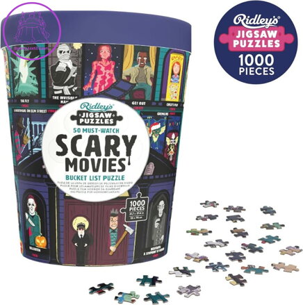 RIDLEY'S GAMES Puzzle Bucket List: 50 strašidelných filmů, které musíte vidět 1000 dílků