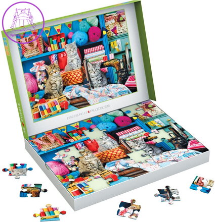 EUROGRAPHICS Puzzle Connecting Pieces: Kočičí pletení 48 dílků
